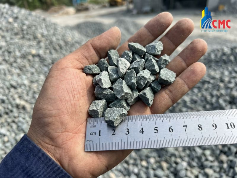 Đá 1x2 sạch, đồng đều về kích thước là cốt liệu tiêu chuẩn cho bê tông mác cao